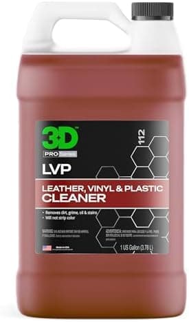 3D LVP Interior Cleaner - Removes Dirt, Grime, Grease, Oil & Stains from Leather, Vinyl & Plastic - Great for Seats, Steering…