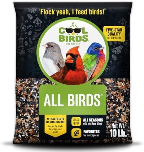 Cool Birds All Birds Wild Bird Seed – 10 lb. Classic Blend with Black…