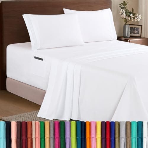 Elegant Comfort Luxury 1500 Premium Hotel Quality Microfiber 4-Piece Sheet Set - Soft, All Around Elastic 18-24 Inches Deep…