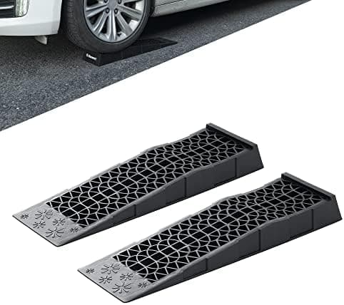 Ramps Low Profile Plastic Car Service Ramps 3 Ton Truck Vehicle - 2 Pack
