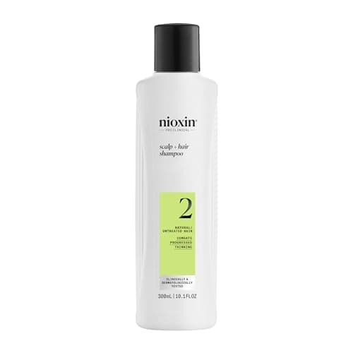 Nioxin System 2 Scalp + Hair Thickening Shampoo for Natural Hair with Progressed Thinning | Cleanse & Boost Hair Density with…