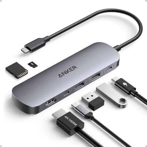 Anker USB C Hub, 7in1 Multi-Port USB Adapter for Laptop/Mac, 4K@60Hz USB C to HDMI Splitter, 85W Max PD, 2 USB 3.0 & 1 USBC Data…