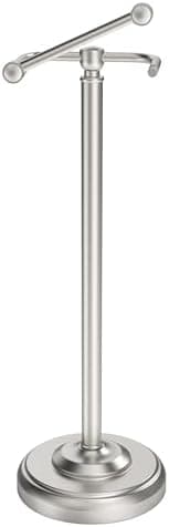 Toilet Paper Holder Stand, Brushed Nickel Toilet Paper Holder Free Standing, Post Pivoting Design &…