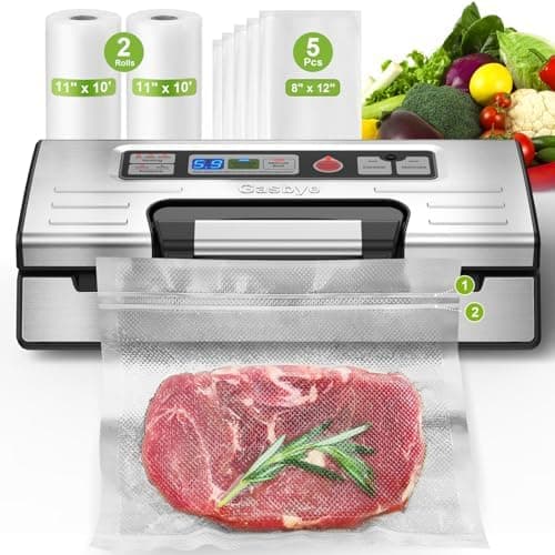 Gasbye 95kPa Precision Vacuum Sealer Machine, Double Heat Seal for…