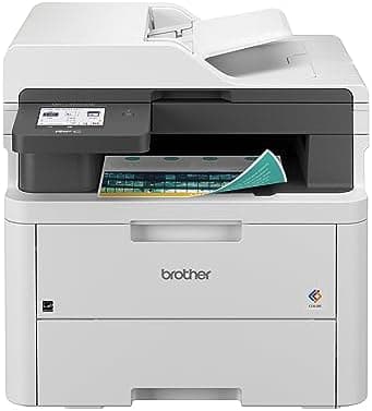 Brother MFC-L3720CDW Wireless Color Laser Printer with Scanner, Copier and Fax | Auto Duplex and 250-Sheet Capacity | Includes…