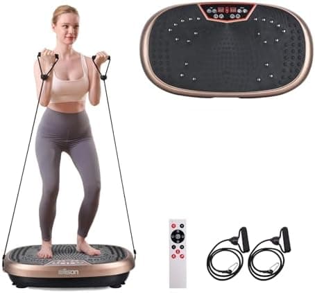EILISON FitMaxx 3D XL Vibration Plate Exercise Machine - Whole Body Workout Vibration Platform w/Loop Bands…