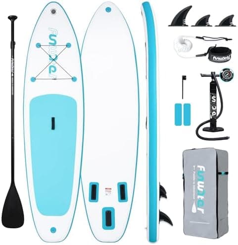 FunWater Inflatable Ultra-Light Stand Up Paddle Board for All Skill Levels with Premium SUP Paddleboard Accessories,Non-Slip…