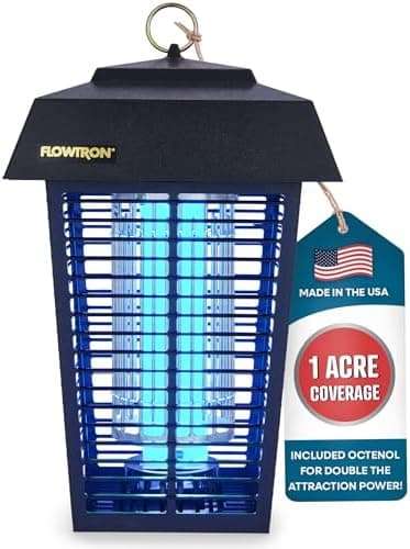 Flowtron Bug Zapper, 1 Acre of Outdoor Coverage with Powerful 40W Bulb & 5600V Instant Killing Grid, Electric Insect, Fly &…