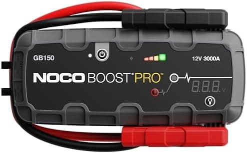NOCO Boost GB150: 3000A UltraSafe Jump Starter – 12V Lithium Battery Booster Pack, Portable Jump Box, Power Bank & Jumper Cables…