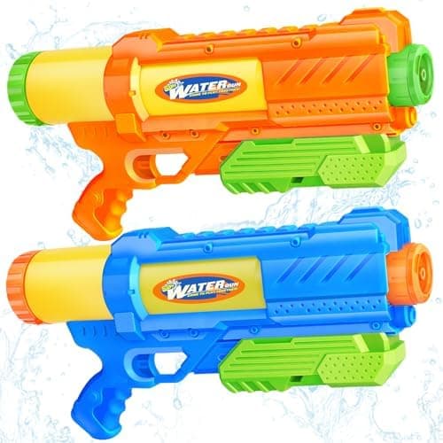 Super Water Gun for Kids Adults: 2 Pack - 1200CC Water Toy Gun Super Water Squirt Blaster Soaker Long Range…
