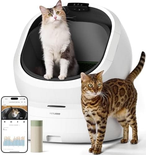 PETLIBRO Automatic Litter Box with AI-Camera Waste Analysis, Auto Odor-Control Self Cleaning Litter Box, Large Open-Top Luma…