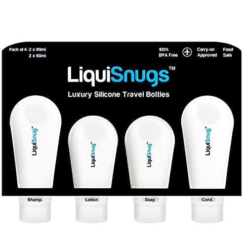 LiquiSnugs Premium - 100% Guaranteed Leak Proof Silicone Travel Bottles For Toiletries - TSA Approved…