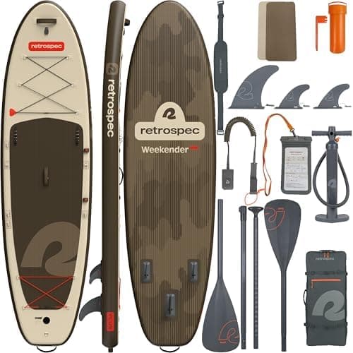 Retrospec Weekender Plus 10' Inflatable Stand Up Paddleboard Double…
