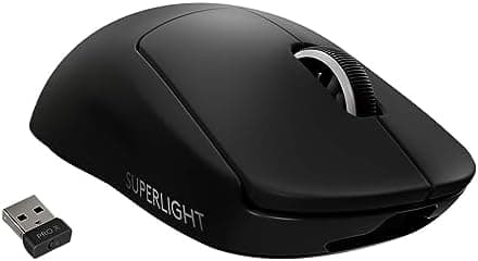 Logitech G PRO X Superlight Wireless Gaming Mouse, Ultra-Lightweight, Hero 25K Sensor, 25,600 DPI, 5…