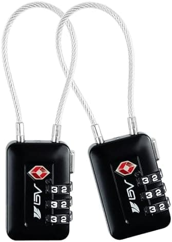BV TSA Accepted Luggage Travel Lock, Set-Your-Own Combination Lock…