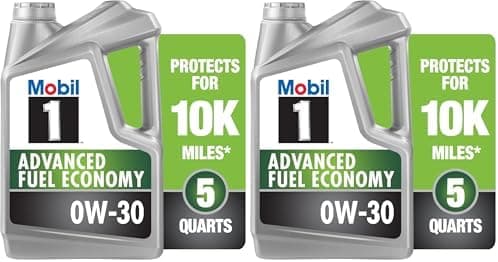 Mobil 1 Advanced Fuel Economy Full Synthetic Motor Oil 0W-20, 5 Quart…
