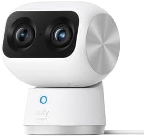 eufy Security 4K Indoor Cam S350, No Subscription, Dual Cameras, 8× Zoom, 360° Coverage, Works as a Pet Camera, Nanny/Senior/Baby…