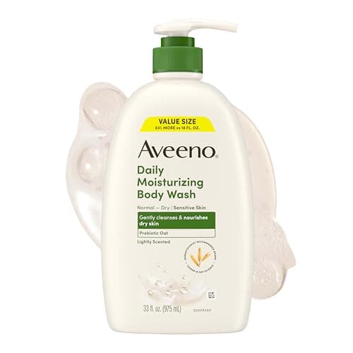 Aveeno Daily Moisturizing Body Wash for Normal to Dry Skin, Sensitive Formula with Prebiotic Oat, Gently Cleanses Dry Skin…