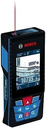 Bosch GLM400C 400 Ft Blaze Outdoor Connected Laser Measure with Viewfinder, Includes 3 AA Batteries, Hand Strap, & Pouch
