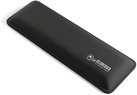 Glorious Wrist Pad/Rest - Compact - Black - Mechanical Keyboards, Stitched Edges, Ergonomic | 12x4 inches | 25mm/1in Thick…