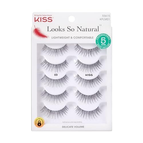 Kiss Looks So Natural, False Eyelashes, 'Multipack - 03', 10mm…