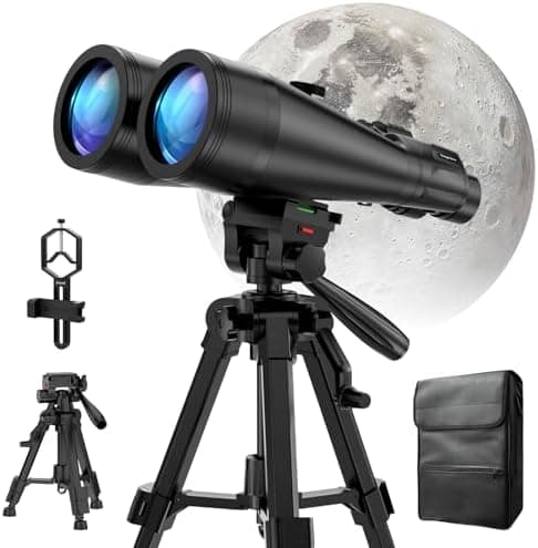 20x80 Astronomy Binoculars for Adults, High Power Stargazing Binoculars with Bak4 Prism, Low Light Vision for…