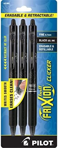 PILOT FriXion Clicker Erasable Pens, Refillable & Retractable Gel Ink…