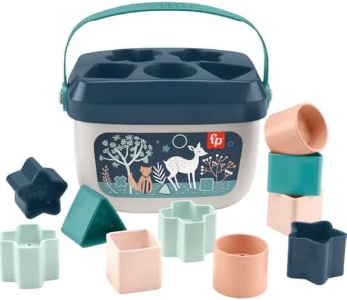Fisher-Price Baby's First Blocks – Navy Fawn, Set of 10 Blocks for Stacking and Sorting Play for Infants Ages 6 Months and Older…