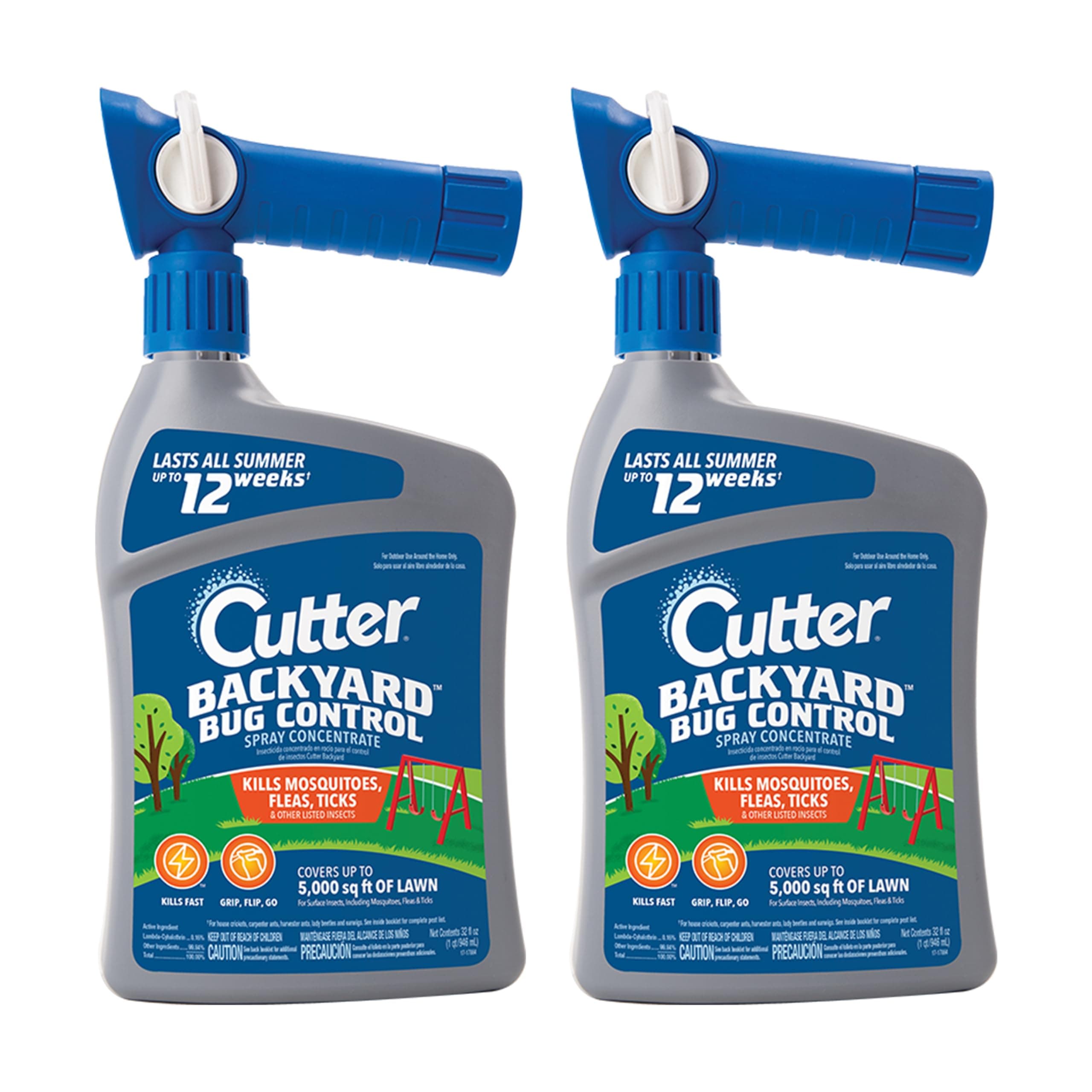 Cutter Backyard Bug Control Spray Concentrate (2 Pack), Kills Mosquitoes, Fleas & Listed Ants, 32…
