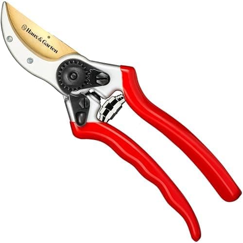 Haus & Garten ClassicPRO 8.5" Professional Premium Titanium Bypass Pruning Shears - Use As Pruners, Garden Shears, Heavy Duty…