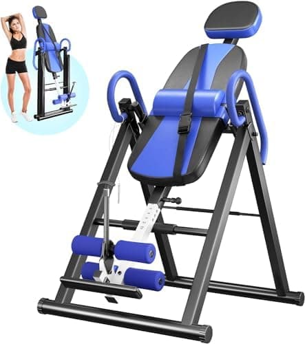 YOLEO Gravity Inversion Table for Back Pain Relief 2026 New Inversion Table w/Lumbar Support Easy to Assemble Back Stretcher…