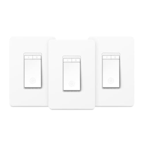 Kasa Smart Dimmer Switch HS220P3, Single Pole, Needs Neutral Wire, 2.4GHz Wi-Fi Light Switch Works with Alexa and Google Home, UL…