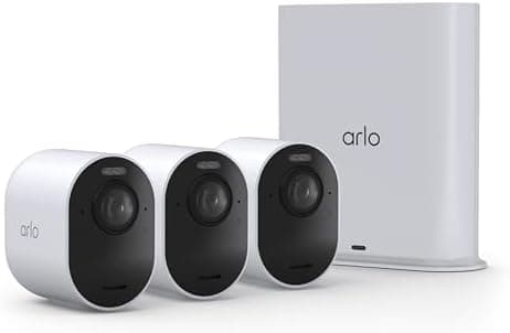 Arlo Ultra (3rd Gen - 2025 Release) 4K Security Camera + SmartHub, Battery Power, Emergency Response, AI Summary, 1-Month Trial…