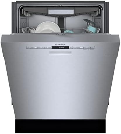 Bosch SHE53B75UC 300 Series 24 Inch Smart Built-In Dishwasher, stainless steel