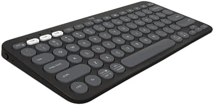 Logitech Pebble Keys 2 K380s, Multi-Device Bluetooth Wireless Keyboard with Customizable Shortcuts, Slim and Portable…