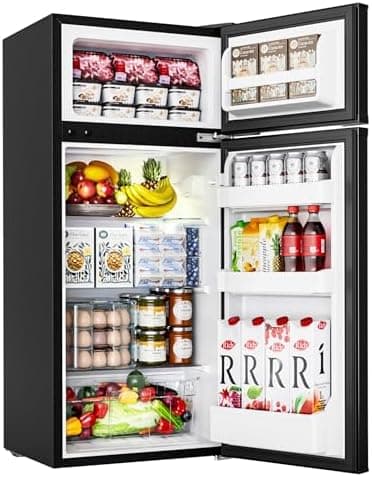 EUHOMY Mini Fridge with Freezer, 4.5 Cu.Ft Mini Refrigerator fridge, 2 door For Bedroom/Dorm/Office/Apartment…