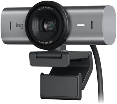 Logitech MX Brio Ultra HD 4K Webcam for Collaboration and Streaming, 1080p 60 FPS, Show Mode, Works with…