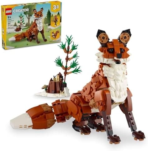 LEGO Creator 3 in 1 Forest Animals Red Fox Toys - Building Toys for Kids, Boys & Girls, Ages 9+…