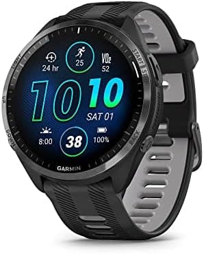 Garmin Forerunner® 965 Running Smartwatch, Colorful AMOLED Display, Training Metrics and Recovery Insights, Black and Powder…