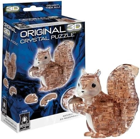 BePuzzled | Squirrel Original 3D Crystal Puzzle, Ages 12 and Up
