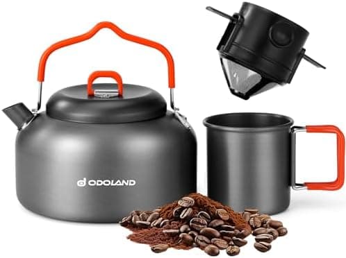 Odoland Camping Coffee Pot Camping Coffee Makers, 1.2L Camping Kettle…