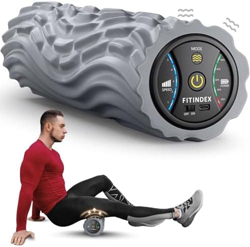 FITINDEX Vibrating Foam Roller for Back Pain, FSA&HSA Eligible, 5-Speed Muscle Massage, Exercise, Muscles Deep Tissue, Physical…