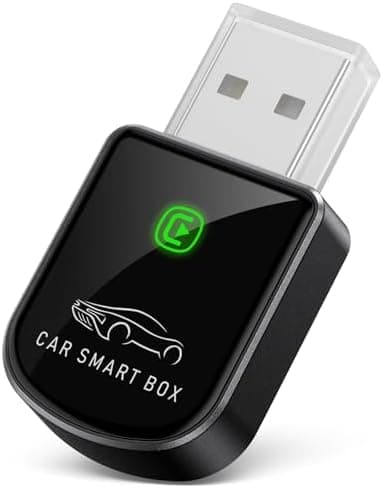 Wireless Carplay Adapter for iPhone Latest Upgrade, Tiny Bluetooth Dongle Convert Wired to Wireless for Apple Car Play Plug &…