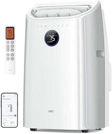DREO Inverter Dual-Hose Portable Air Conditioners 740S, High Efficiency, 14000 BTU ASHRAE (10000 BTU DOE) 42dB Quiet Smart AC…