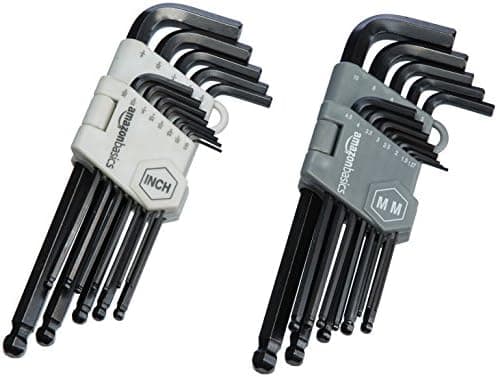 Amazon Basics Hex Key Allen Wrench, Long Arm, Ball End, Metric and…