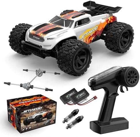 Jetwood 1:18 RC Buggy 36 KPH Fast RC Cars for Adults, 4WD Ready to Run Remote Control Car with 2 Batteries, Hobby RC for Boys and…