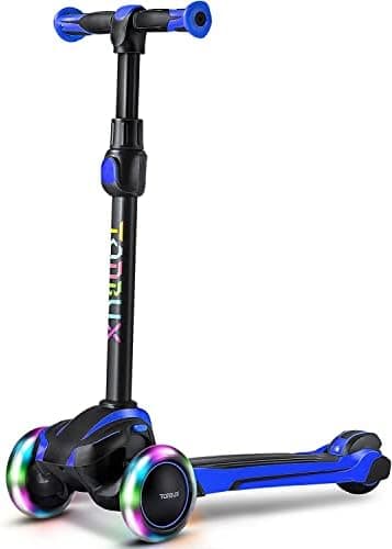 TONBUX Kids Scooter for Age 3-12, Toddler Scooter with 4 Adjustable Heights, Light Up 3-Wheels Scooter, Shock Absorption Design…