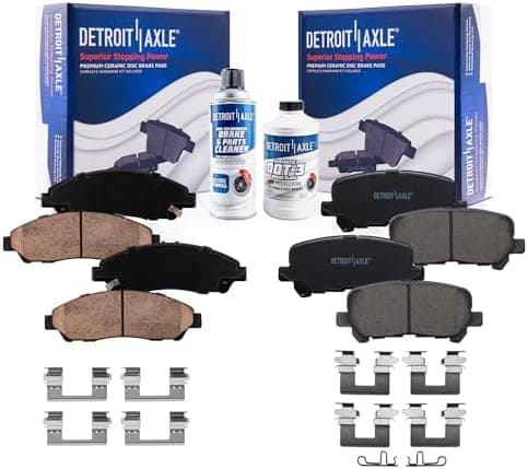 Detroit Axle - 6pc Brake Pads for 2009-2014 Honda Pilot, 2007-2013 Acura MDX ZDX, 4 Ceramic Brake Pads Front and Rear Replacement…