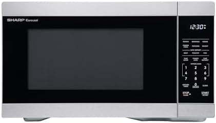 SHARP Countertop Microwave Oven with Removable 12.4" Carousel Turntable, 1000 Watt, 1.1 Cubic Feet, Stainless Steel