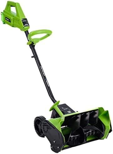 Earthwise SN74016 40-Volt Cordless Electric Snow Shovel, Brushless Motor, 16-Inch width, 300lbs/Minute (Battery and Charger…